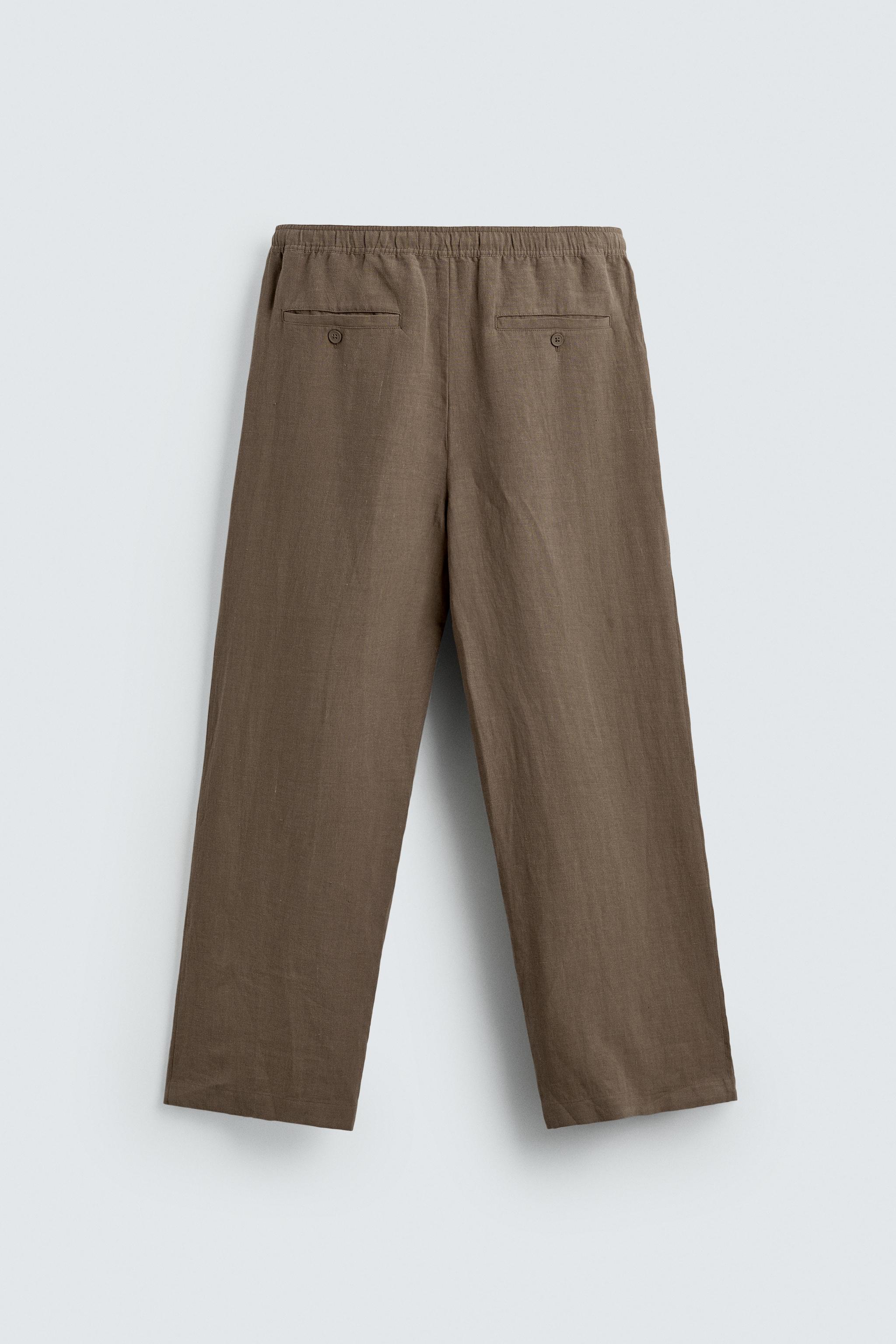 100% LINEN RELAXED FIT PANTS